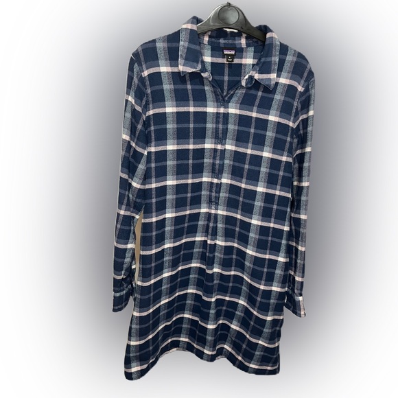 Patagonia Plaid Blouse dress M - Picture 8 of 8